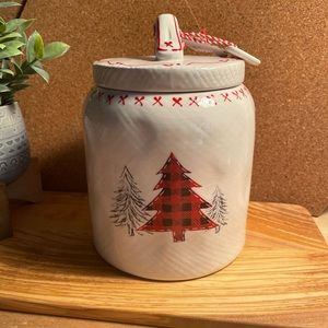 NWT Holiday ceramic canister